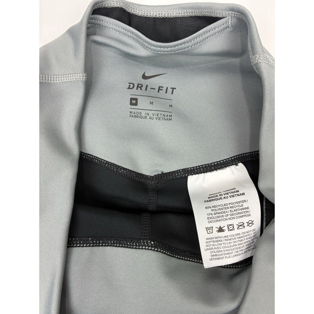 Nike Dri-FIT Athleisure Colorblock Leggings Sporty Spice Workout M Gray Black - Picture 6 of 8